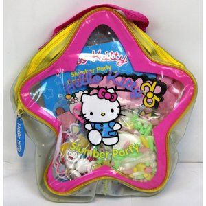 Vtg 2000 Sanrio Hello Kitty Slumber Party Kit Bracelet Making Stickers Star Bag